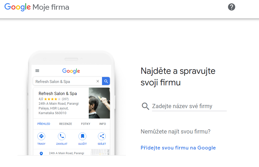 Ukázka textového inzerátu na Googlu